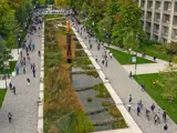 Aerial view of University Boulevard at University of British Columbia