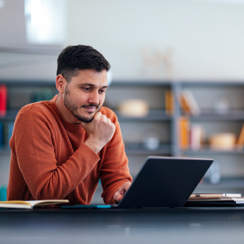 Man at laptop